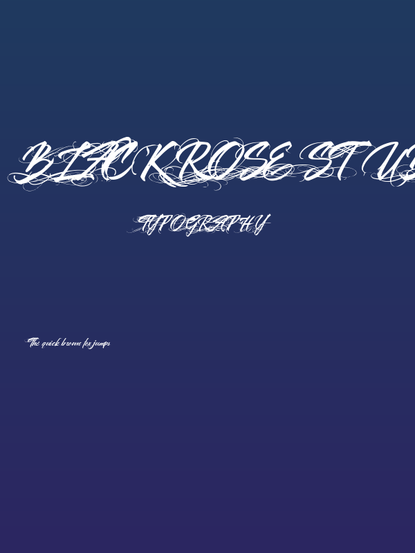 Black Rose Studio Swash Poster