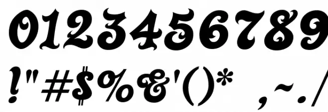 Black Rose Font OTHER CHARS