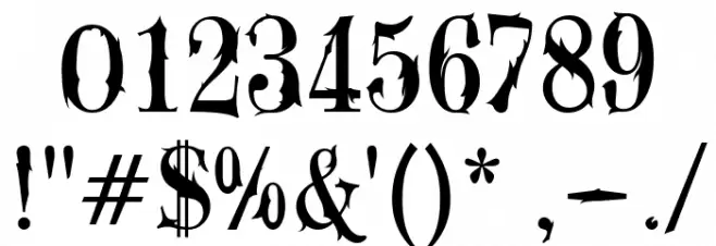 Black Rose Font OTHER CHARS