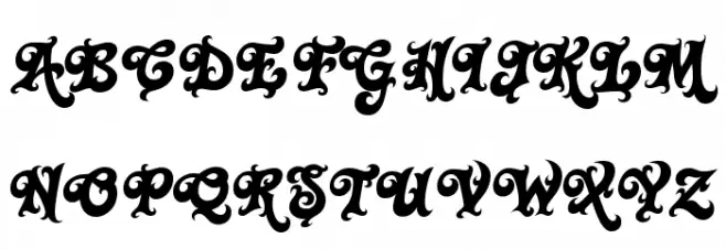 Black Rose フォント 大文字