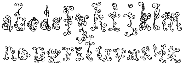 Black Roses Font LOWERCASE