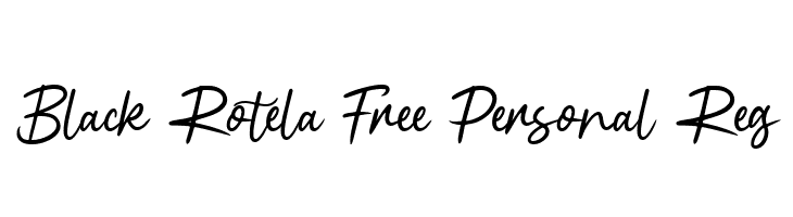 Black Rotela Free Personal Reg  免费字体下载