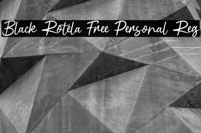 Black Rotela Free Personal Reg Font examples