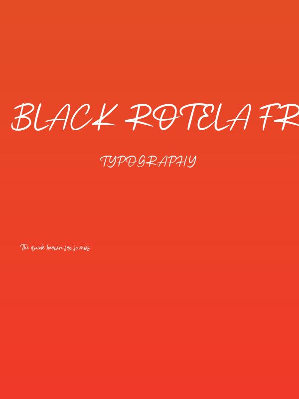 Black Rotela Free Personal Reg Poster