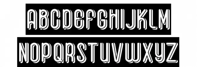 Black Roties Schriftart Groß