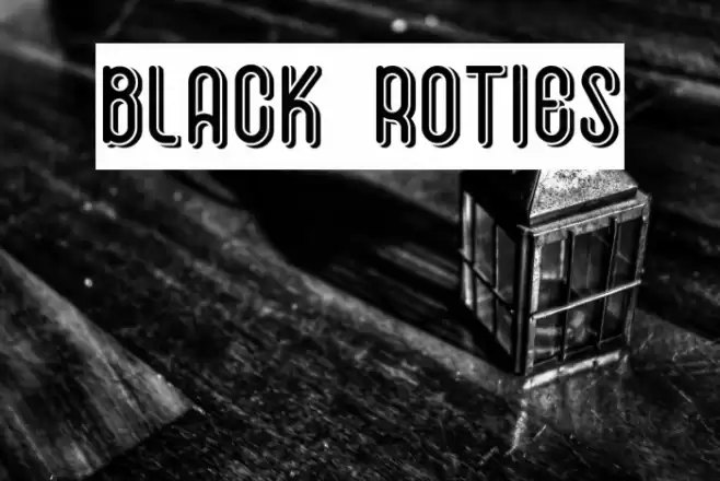 Black Roties Font examples