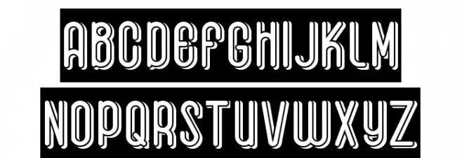 Black Roties Schriftart Kleinbuchstaben