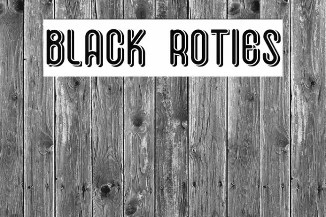 Black Roties Font examples