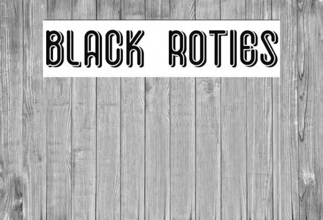 Black Roties Font examples