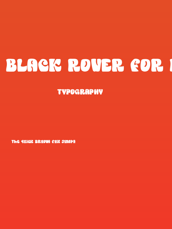 Black Rover For Personal Use On Poster