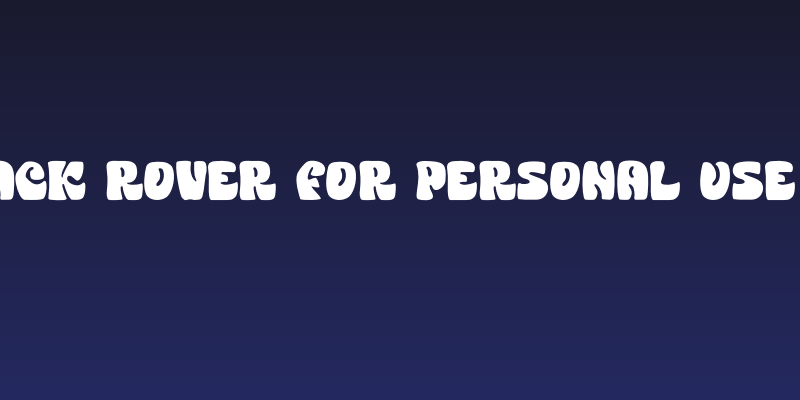 Black Rover For Personal Use On Social Header
