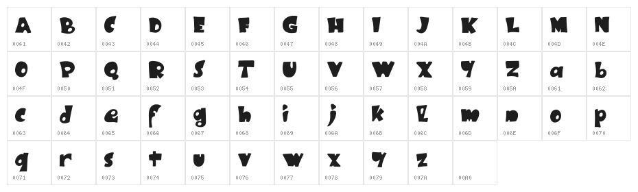 Black Ruby One Character Map