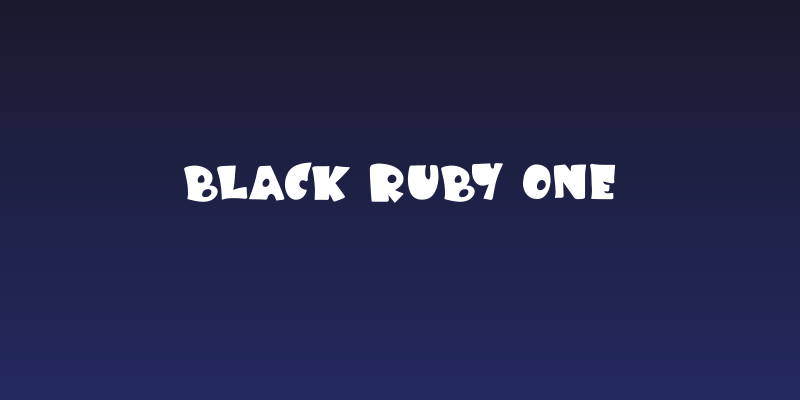 Black Ruby One Social Header