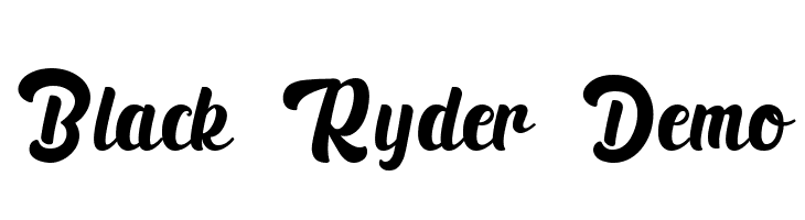 Black Ryder Demo  baixar fontes gratis