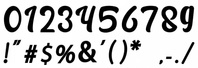 Black Ryder Demo Font OTHER CHARS