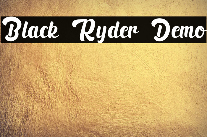 Black Ryder Demo Example 2