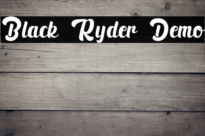 Black Ryder Demo Example 3