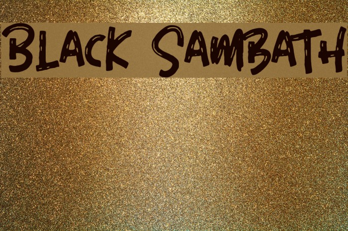 Black Sambath Fonte examples