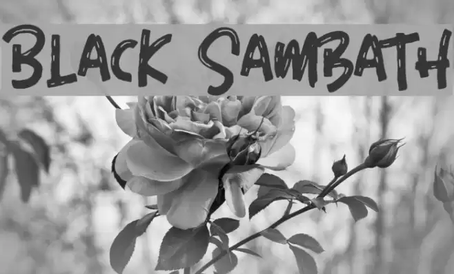 Black Sambath Fonte examples