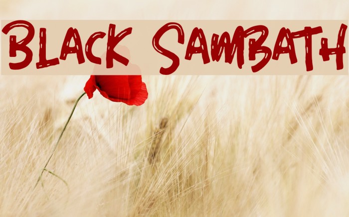 Black Sambath Fonte examples