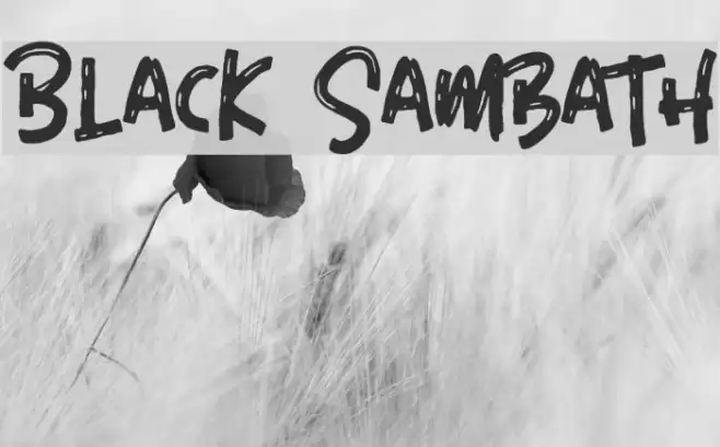Black Sambath Fonte examples