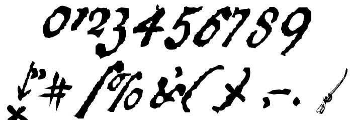 Black Sam's Gold Font Alte caractere