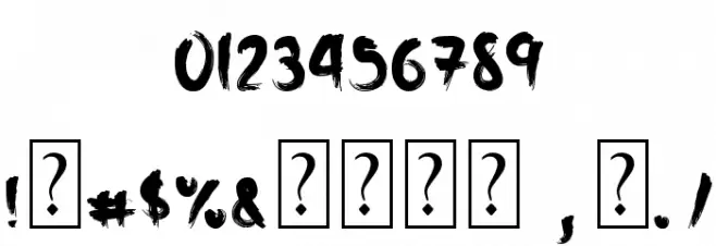 Black Sand Font OTHER CHARS