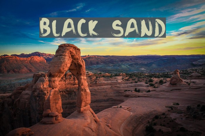 Black Sand Font examples