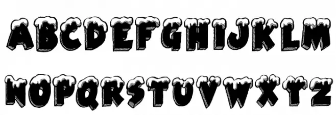 Black Santa Schriftart Groß