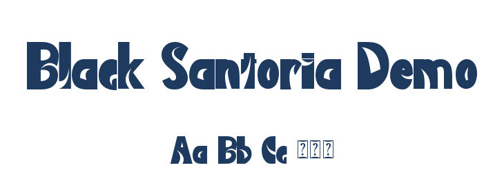 Black Santoria Demo Font Preview