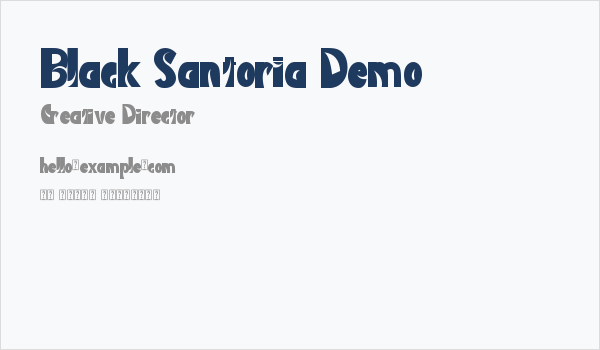 Black Santoria Demo Business Card