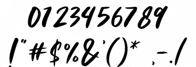 Black Shadow Font OTHER CHARS