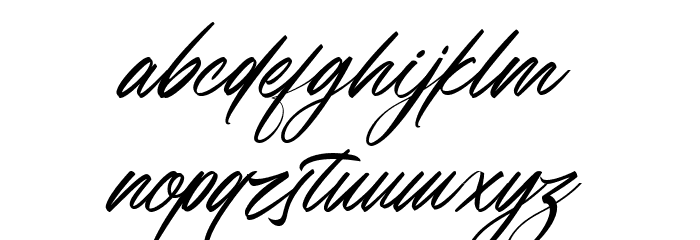 Black Shine Font LOWERCASE