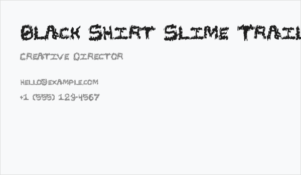 Black Shirt Slime Trail Business Card