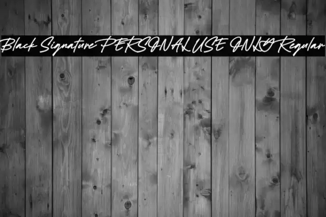 Black Signature PERSONAL USE ONLY Regular Font examples
