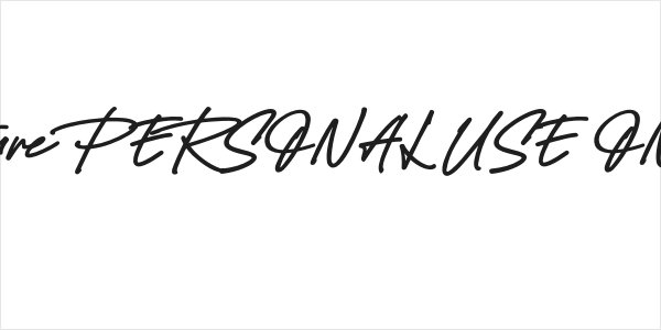 Black Signature PERSONAL USE ONLY Regular Logo