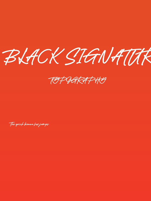 Black Signature PERSONAL USE ONLY Regular Poster