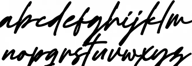 Black Signature PERSONAL USE ONLY Regular Шрифта строчной