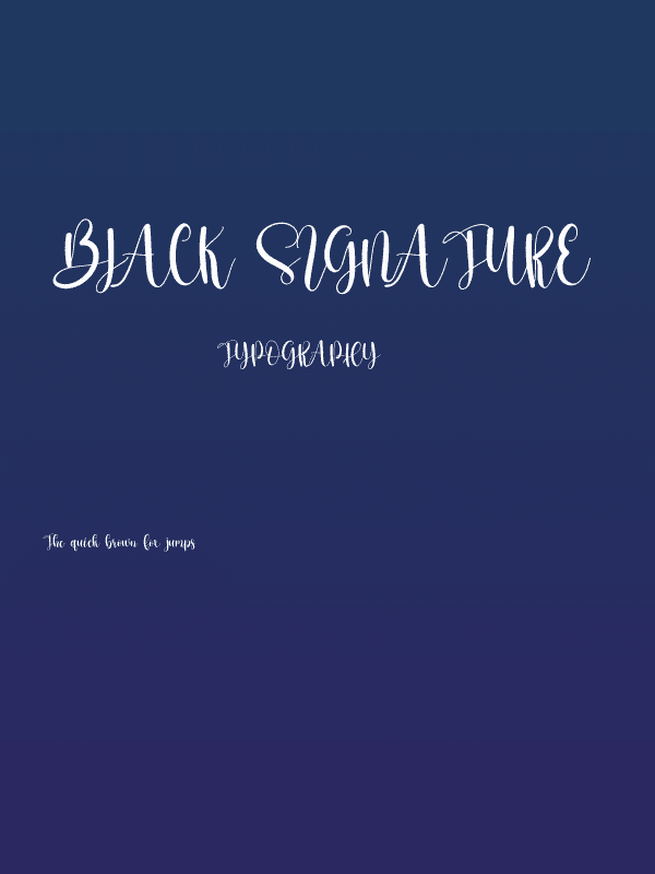 Black Signature Poster
