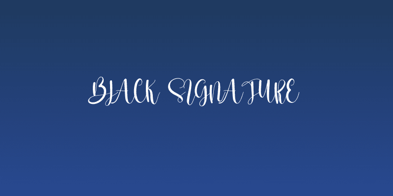 Black Signature Social Header