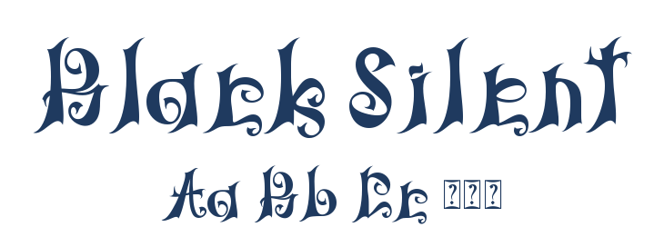 Black Silent Font Preview