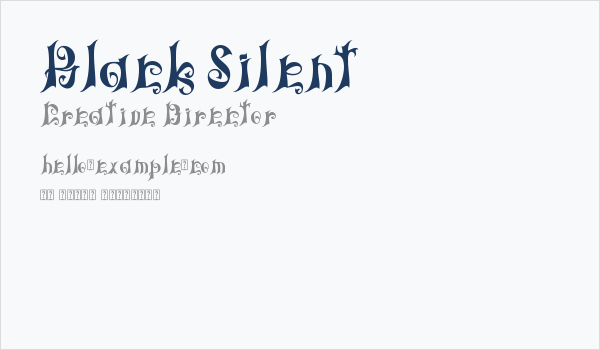 Black Silent Business Card