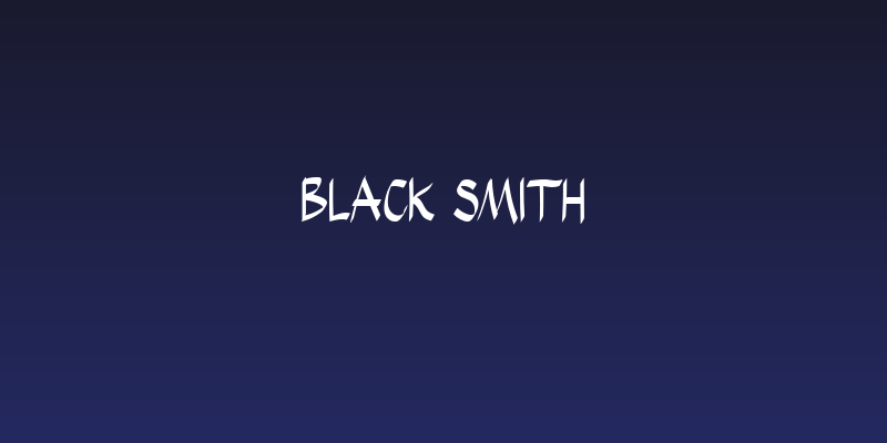 Black Smith Social Header
