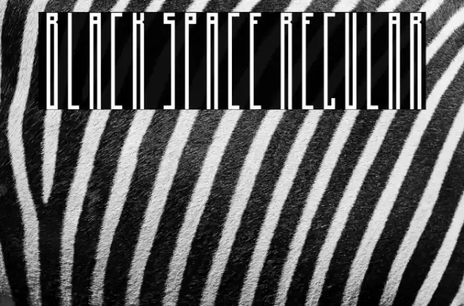 Black Space Regular Font examples