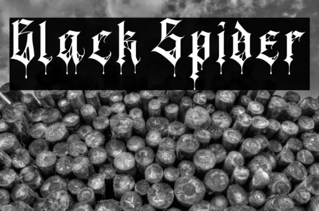 Black Spider Font examples