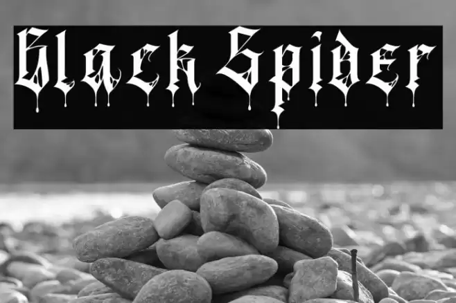 Black Spider Font examples