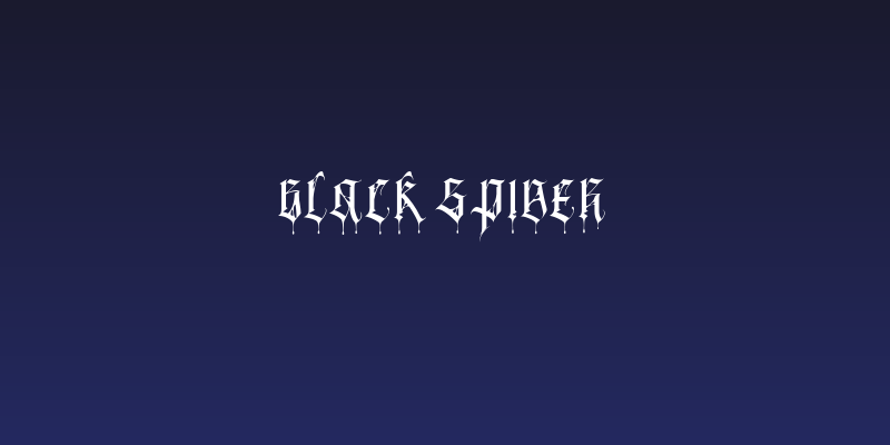 Black Spider Social Header