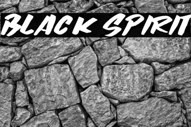 Black Spirit Font examples