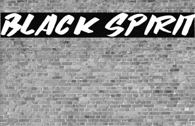 Black Spirit Font examples