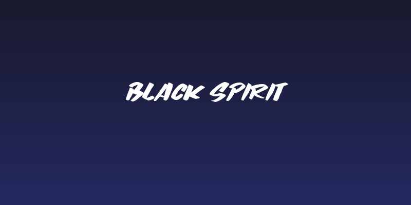 Black Spirit Social Header